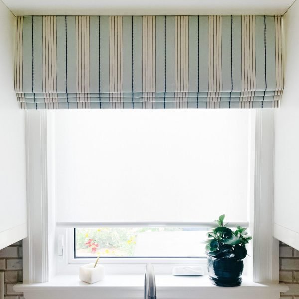 Audrey Stripe Faux Shade Valance